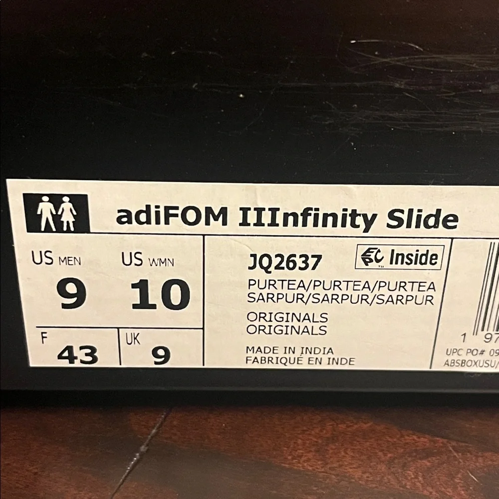 Adidas Adifom IIInfinity Slides Sandals Shoes Teal JQ2637 Mens Size 9 Women’s 10